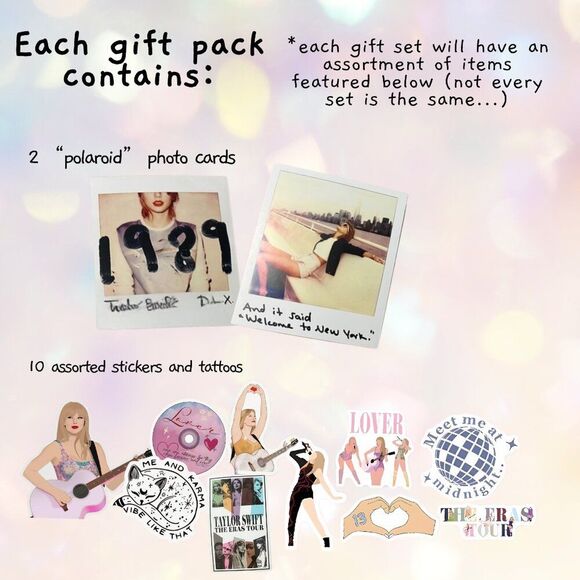 Taylor Swift Personalized 20 Piece Gift Set Party Favor - Set of 1 - Picture 4 of 6